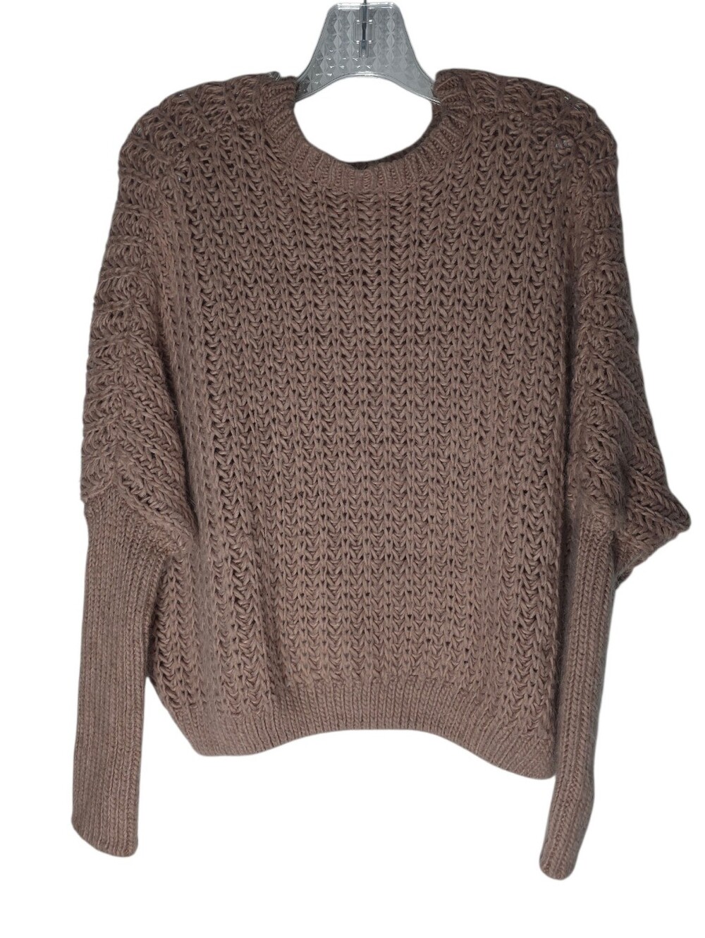 Charlotte Russe Taupe Chunky Crew Neck Sweater